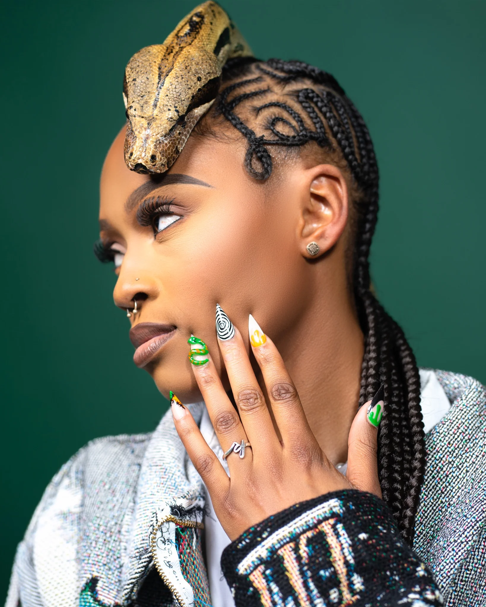 Creative beauty editorial portrait photographed by KidProductionz
